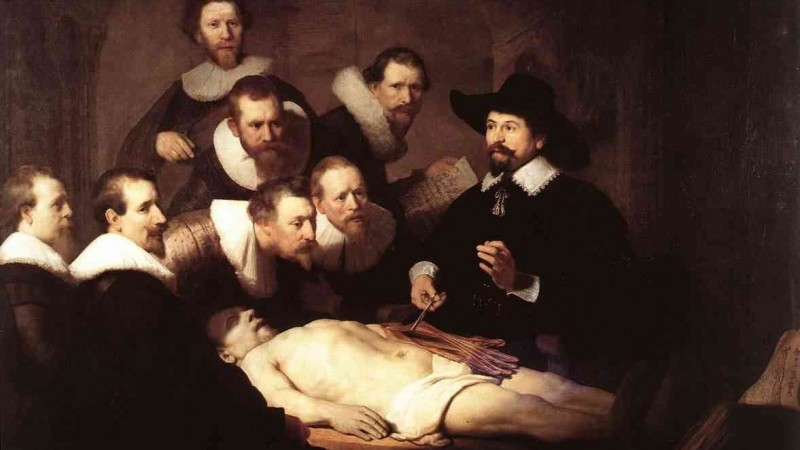aula de anatomia - rembrand