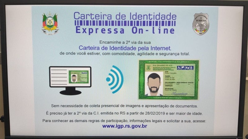 IGP de Caxias está recebendo solicitação online de segunda via de