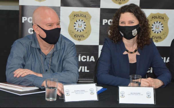 Diretor do DML, Eduardo Terner, e Diretor-Geral do IGP, Heloisa Kuser                                    