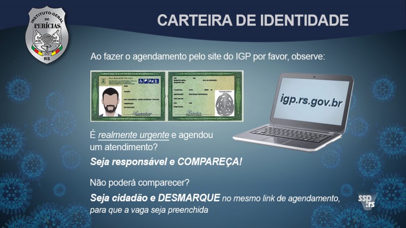 Porto Alegre e mais vinte cidades já podem agendar o encaminhamento da  carteira de identidade no site do IGP Confira em, By Instituto-Geral de  Perícias / RS