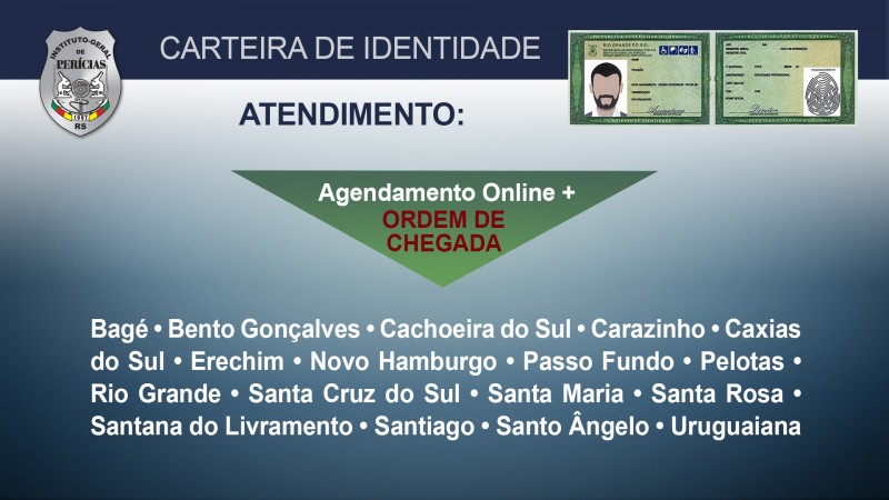 Agendamento de Carteiras de Identidade - IGP-RS