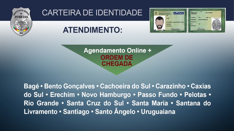 Carteiras de identidade poderão ser agendadas no site do IGP - Rio