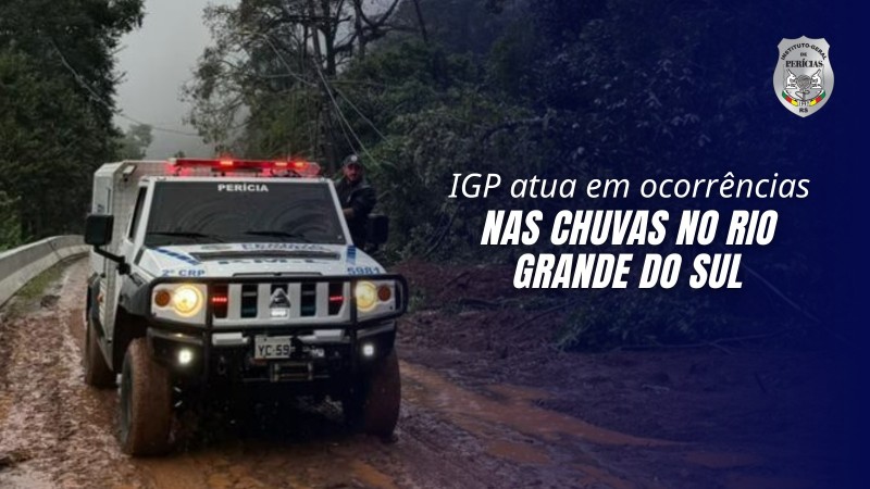 Card com veículo todo-terreno em chuvas no RS